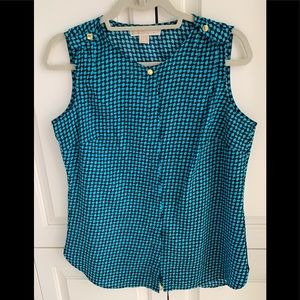 MICHAEL Michael Kors Blue and Black Blouse
